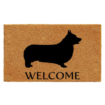 FAIRE - Calloway Mills Decor SM Corgi Pembroke Welsh Corgi Coir Welcome Mat Made in the USA